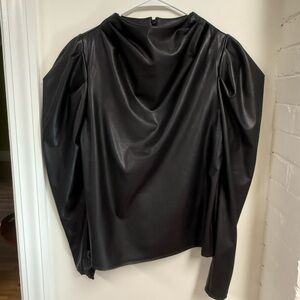 Express Faux Leather Top – Size M